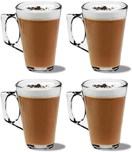 EPISENT - Latte Glasses -240ml Glasses - Perfect for Coffee, Espresso, and Specialty Drinks - Durable and Stylish Design - Hover