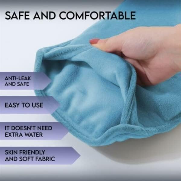 EPISENT Electric Hot Water Bottles - Rechargeable, Soft & Cosy Water Bag - Lower Back, Stomach & Hand Warmer - Wearable Electric Warmer - Pain Relief Bag