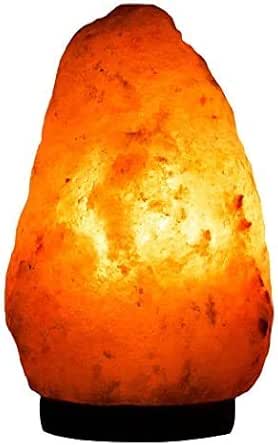 EPISENT Salt Lamps Handcrafted from Himalayan 2-7KG Pink Crystal Rock Salt with Integrated dimmer Function to use in Home, Office Comes with CE Certified UK Standard Components