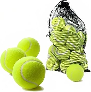 EPISENT Tennis Balls | Ideal for Sports, Practice, Pet Play, Dog Training, Throwing Machine & All Court Types | Includes Mesh Carrying Bag