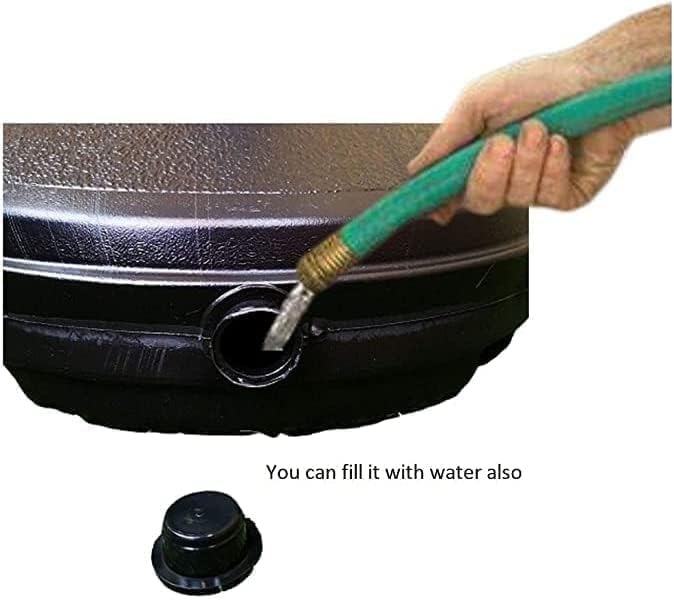7L Fillable Parasol Base – Water or Sand Weighted Garden Umbrella Stand | Durable Weatherproof Plastic, Anti-Tip Design, Adjustable Fit for Patio Parasols, Easy-Fill Cap, 40cmDiameter
