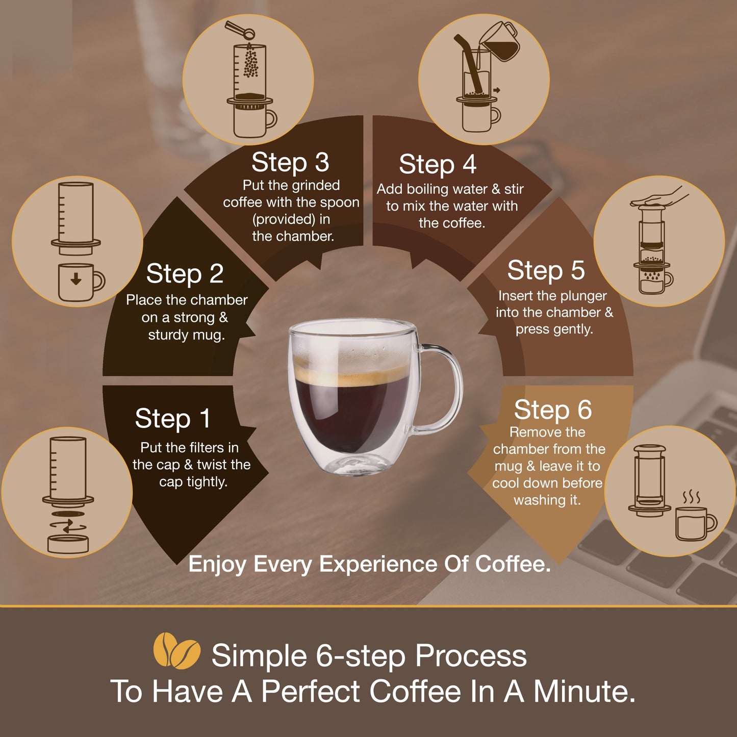 Ultra Press Coffee Maker by Portable Manual Espresso & Filter Brewer for Americano, Latte, Cappuccino – Quick Clean, Compact, Travel Friendly French Press Alternative coffee machine