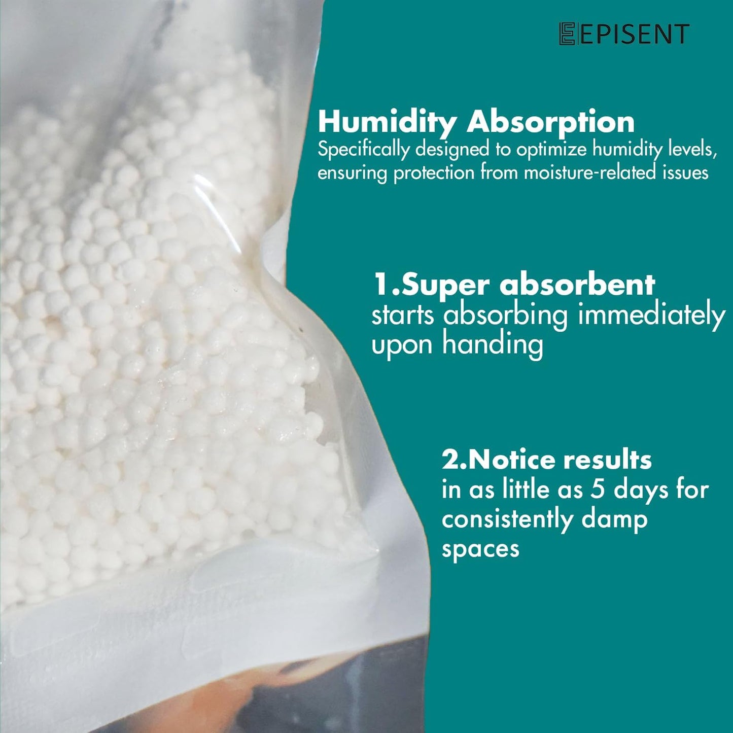 EPISENT Hanging Wardrobe Dehumidifier - Fast Acting Natural Hydrophilic Crystals - Helps Prevent Damp Mildew Mould Condensation - Ideal for Use Around the Home, Office, Vehicles, & Small Spaces (12)