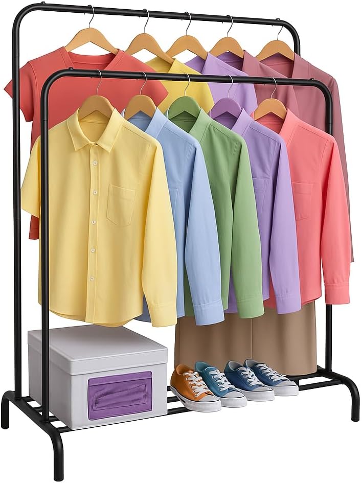 EPISENT Clothes Rail | Multifunctional 110x55x150cm Rack for Bedroom | Metal Hanging Rail with Minimalist Design | Clothing Racks for Hanging Clothes