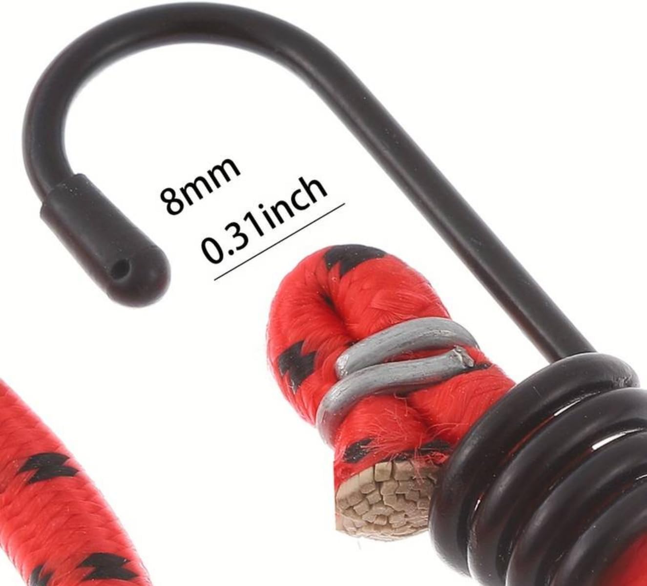 EPISENT Elastic Bungee Cords with Hooks - Heavy Duty Bungie Straps - High-Grade Latex, Metal Hooks on Both Sides - Waterproof Straps for Camping, Bike, Tents, RVs, Luggage Racks and More