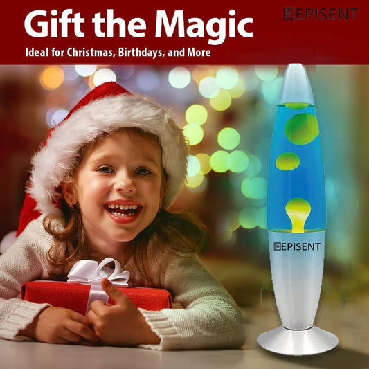 EPISENT Liquid Motion Lamp 16 | Retro Liquid Wax Lamp | Beautiful Night Light | Home & Office Decor | Electrically Operated | Great Gift for Kids & Adults | Relaxing Lamp (Blue/Green)
