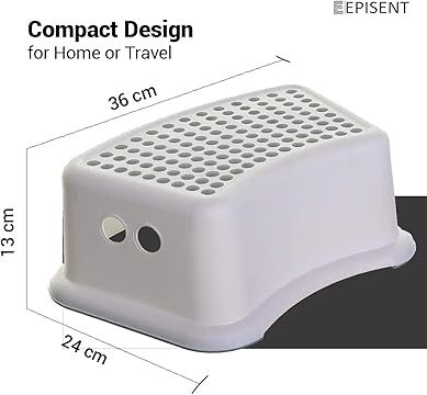 Episent sturdy step stool for bathroom kids plastic potty training small step stool with anti slip booster foot stool cover on top perfect for toddler toilet training