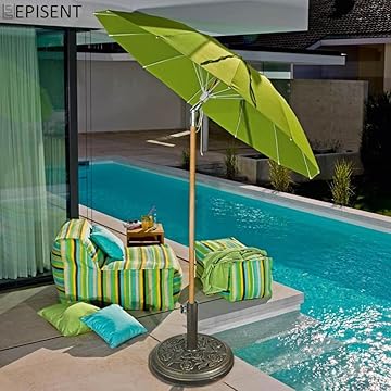 EPISENT 9KG Heavy Duty Parasol Base with Adjustable Tightening Knob, Weather-Resistant Umbrella Stand for Garden, Patio, Deck, Outdoor - Fits Various Pole Sizes