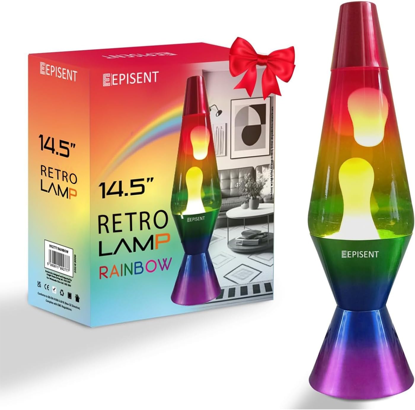 EPISENT Liquid Motion Lamp 16” | Retro Lava Lamp | Beautiful Liquid Wax Night Light | Home & Office Decor | Electrically Operated | Great Gift for Kids & Adults | Relaxing Lamp
