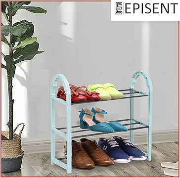 EPISENT 3 Tier Shoe Storage Rack – Space Saving Shoe Standing Tower – Durable And Stable – Waterproof