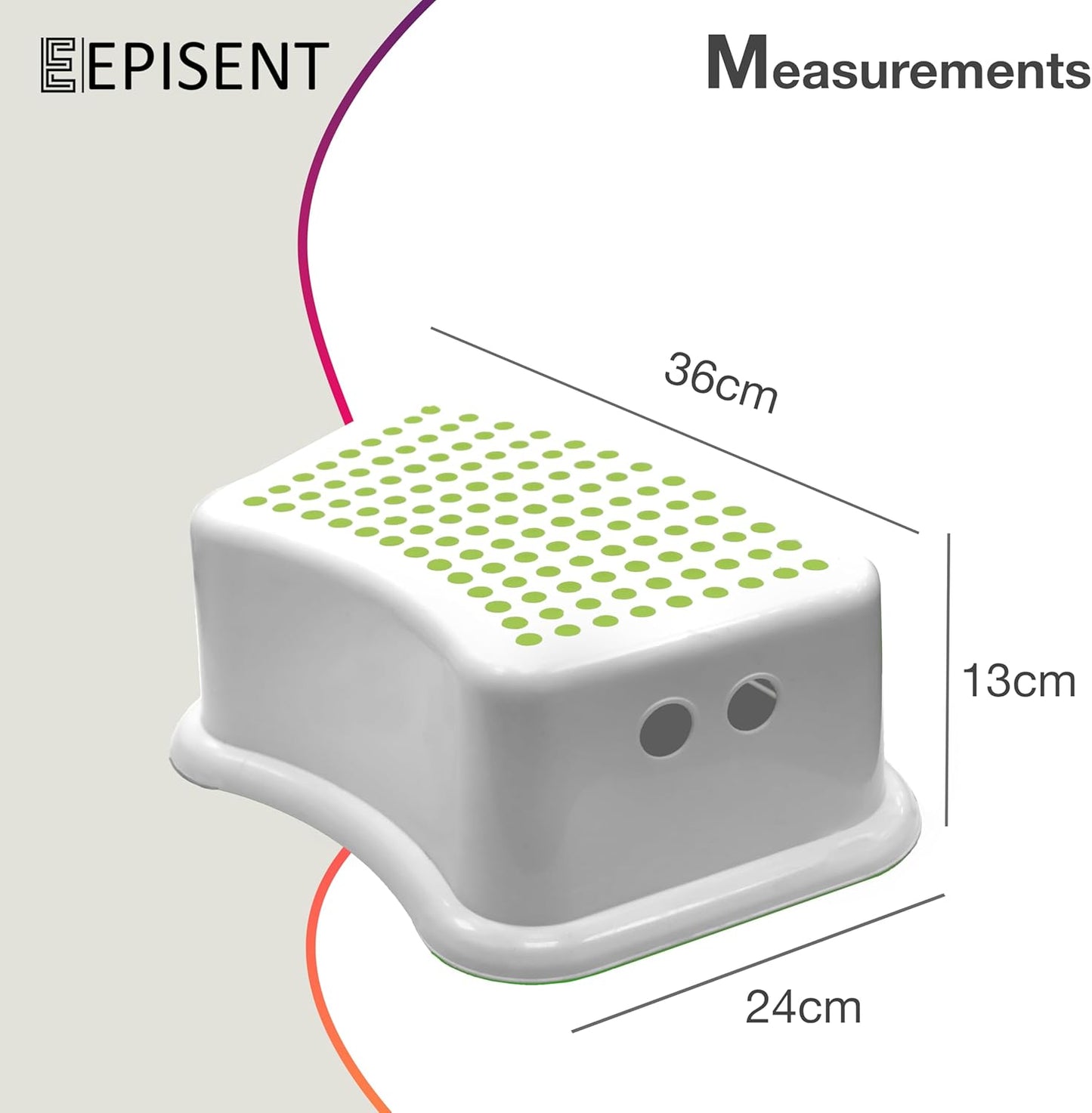 Episent sturdy step stool for bathroom kids plastic potty training small step stool with anti slip booster foot stool cover on top perfect for toddler toilet training