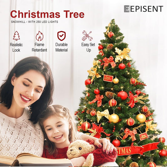 EPISENT Christmas Tree - Xmas Tree Realistic Natural Branches - Natural Realistic Appearance - Artificial Christmas Tree - Quick And Easy To Set Up - Home Decoration