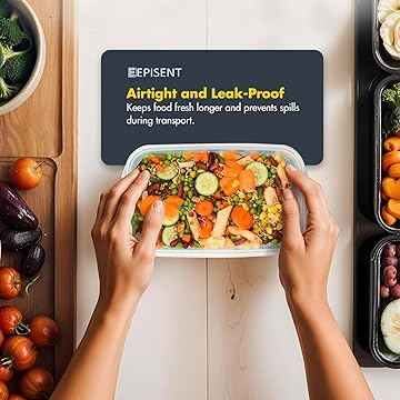 Food Storage Containers – 17-Piece Airtight Plastic Boxes with Lids – Stackable, Leakproof Meal Prep & Fridge Organizer Set for Kitchen, School, Work, Travel – Microwave & Freezer Safe 𝗘𝗣𝗜𝗦𝗘𝗡𝗧