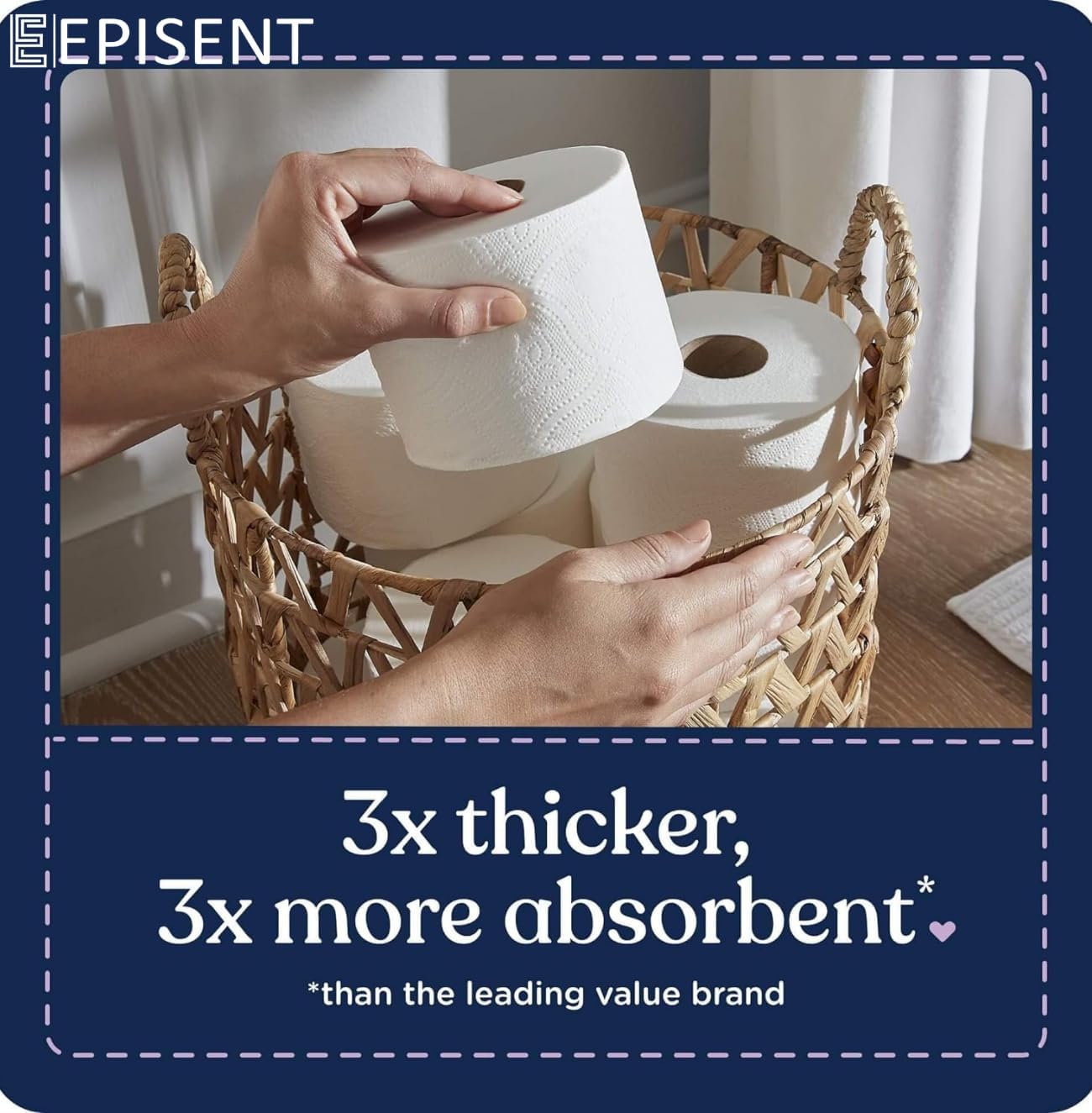 Episent 36 rolls jumbo toilet paper roll bathroom tissue for home office commercial use soft absorbent septic safe bulk pack for long lasting convenience
