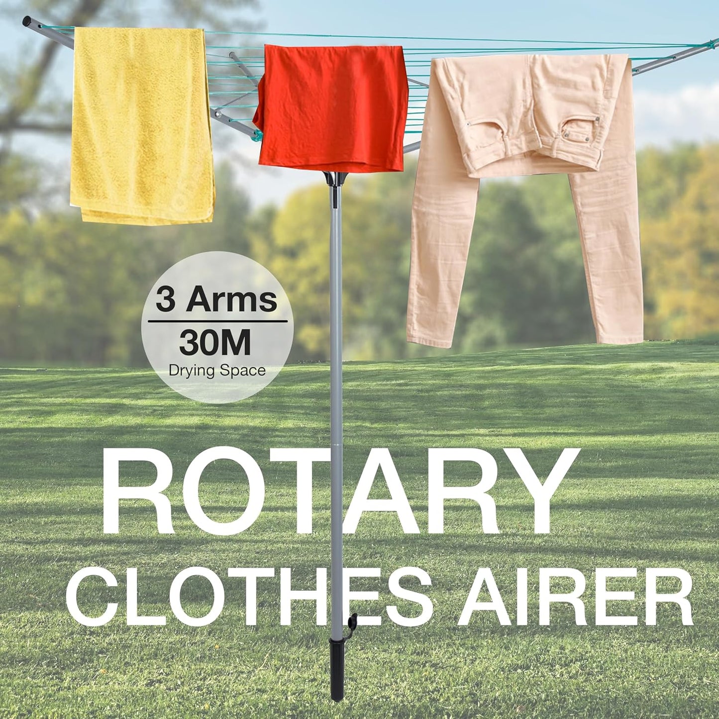 EPISENT Rotary Airer and Parasol Stand
