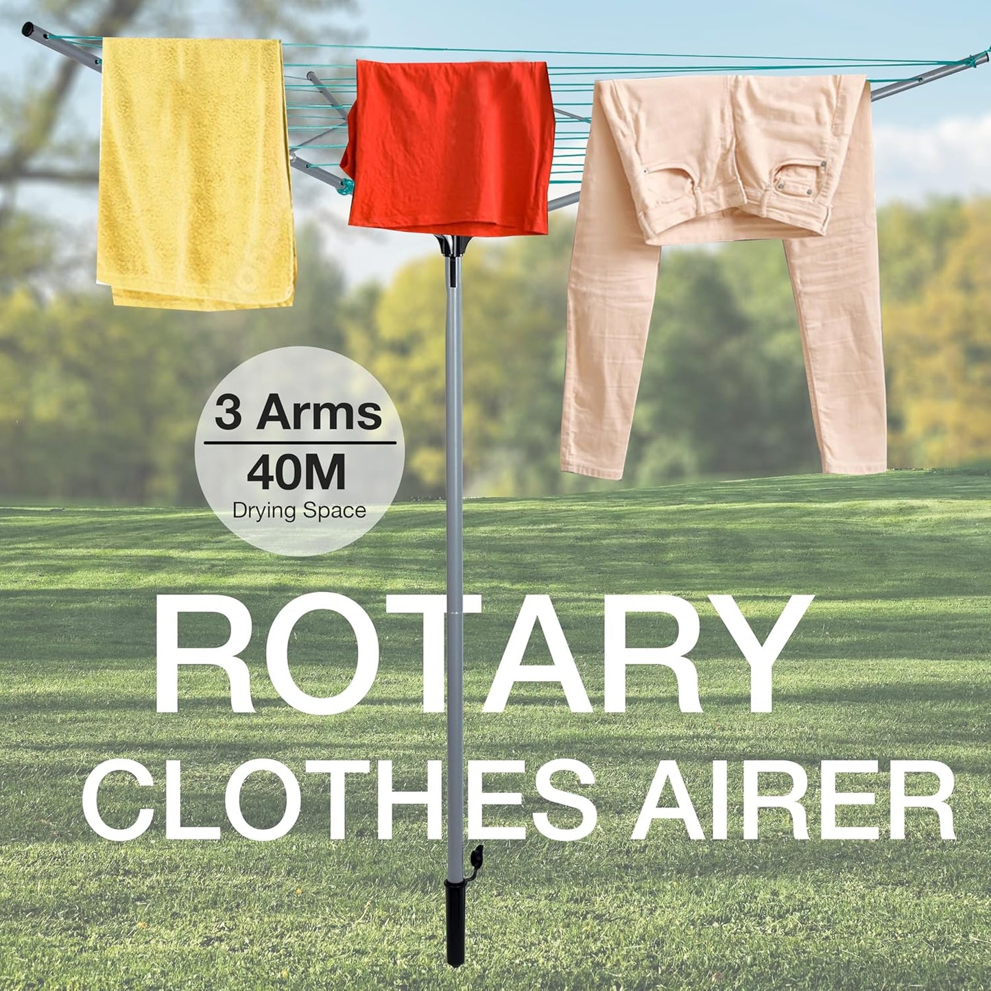 EPISENT Rotary Airer and Parasol Stand