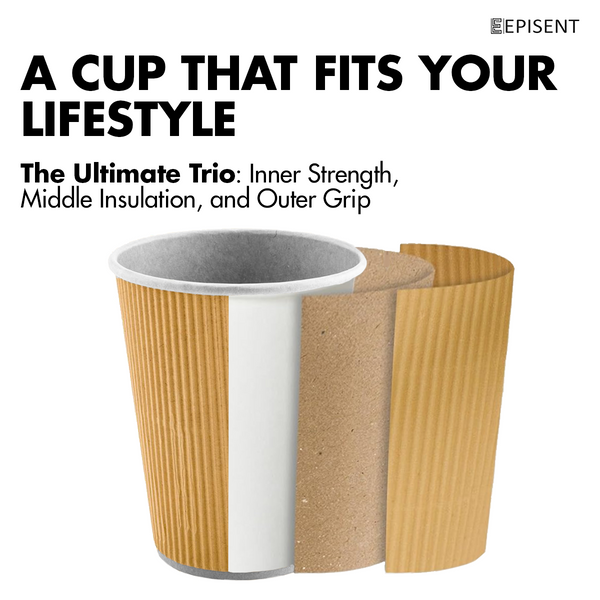 EPISENT Disposable Cups - 12oz & 8oz Bulk Pack, 100 Count, Eco-Friendly, Premium Plastic, Perfect for Party, Office, Home Use, Leakproof & Durable - Hover