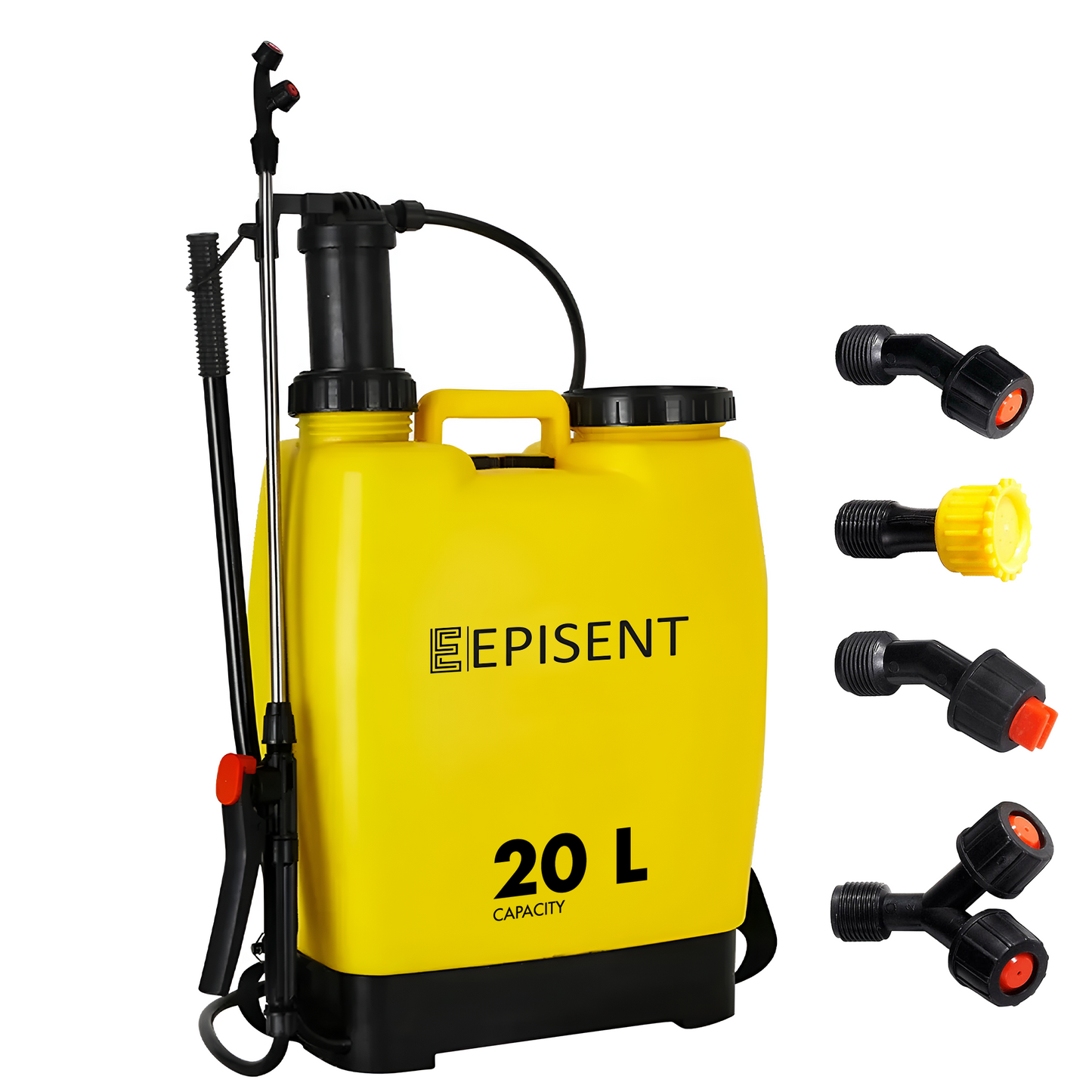 EPISENT Pressure Pump Sprayer Garden Pressure Sprayer with Adjustable Mist & Jet Nozzle, Carry Strap, 60cm Long Lance, Leakproof Tank – Pump Action Sprayer for Weed Killer, Roof & Patio Cleaning