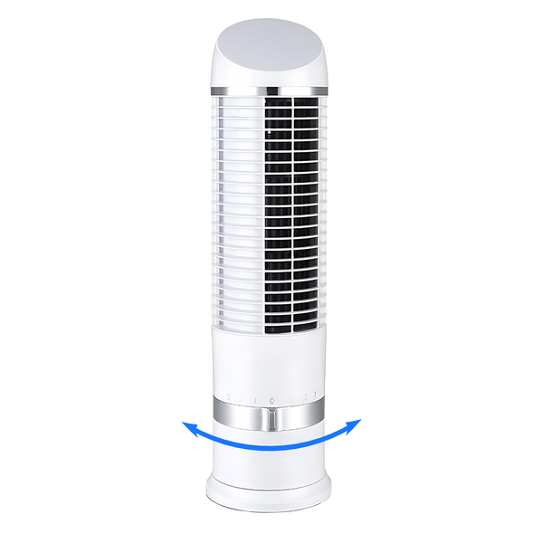 EPISENT 16'' Oscillating Tower Fan | Bladeless | 3 Speeds | Quiet Cooling | Personal Mini Desktop Fan | Ideal for Home, Office, Bedside Table | White