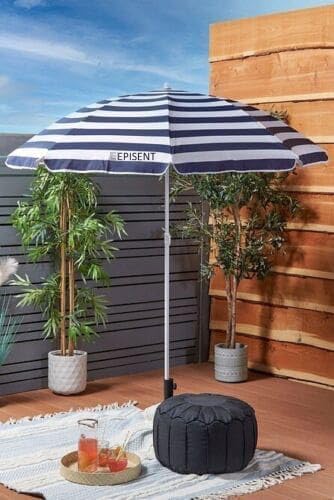 7L Fillable Parasol Base – Water or Sand Weighted Garden Umbrella Stand | Durable Weatherproof Plastic, Anti-Tip Design, Adjustable Fit for Patio Parasols, Easy-Fill Cap, 40cmDiameter