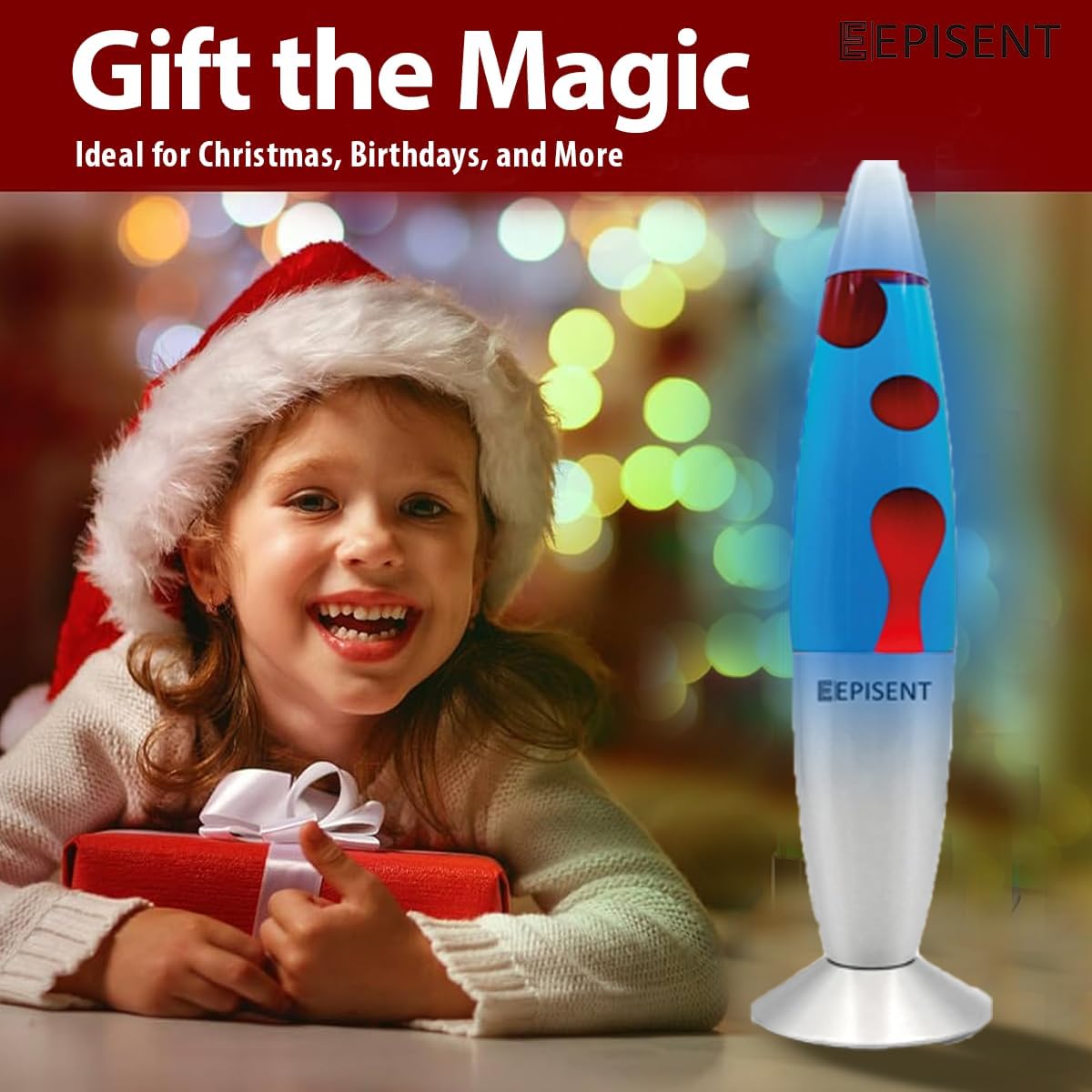 EPISENT Liquid Motion Lamp 16” | Retro Lava Lamp | Beautiful Liquid Wax Night Light | Home & Office Decor | Electrically Operated | Great Gift for Kids & Adults | Relaxing Lamp