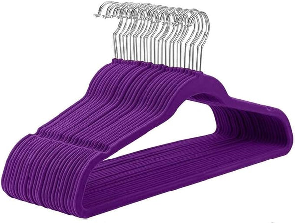 EPISENT Premium Velvet Hangers with Tie Bar, Slim Space Saving Coat Hanger, Non Slip Wardrobe Hangers, Clothes Hangers With 360째 Swivel Hook, Suitable for Suit, Shirt Dress & Trouser