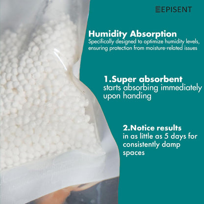 EPISENT Hanging Wardrobe Dehumidifier - Fast Acting Natural Hydrophilic Crystals - Helps Prevent Damp Mildew Mould Condensation - Ideal for Use Around the Home, Office, Vehicles, & Small Spaces (24)