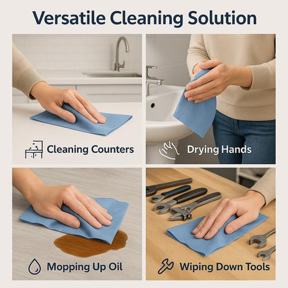 EPISENT Centrefeed Blue Hand Towel Rolls - Multipurpose Kitchen Towel for Cleaning Commercial & Home - Quality Recycled Paper - Environment Friendly Kitchen Roll