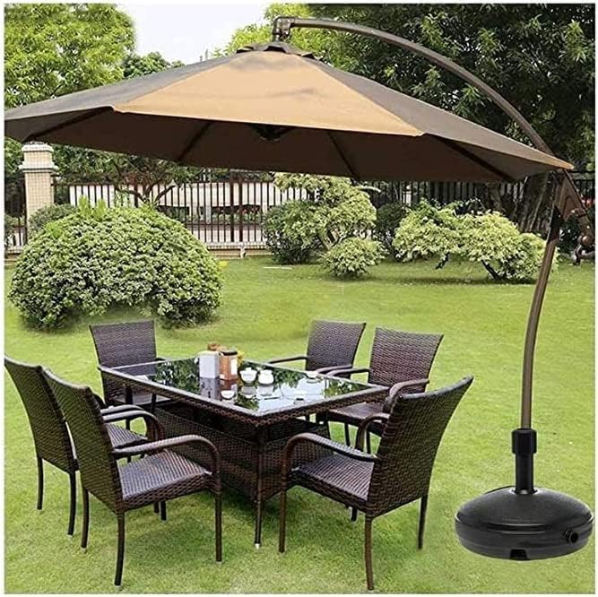7L Fillable Parasol Base – Water or Sand Weighted Garden Umbrella Stand | Durable Weatherproof Plastic, Anti-Tip Design, Adjustable Fit for Patio Parasols, Easy-Fill Cap, 40cmDiameter