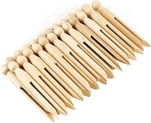 EPISENT | Wooden Dolly Pegs |11 cm | Clothes Pegs | Washing Line Pegs | Laundry Pegs | Woodcraft | For Making Doll, Craft & Decoration  - Hover