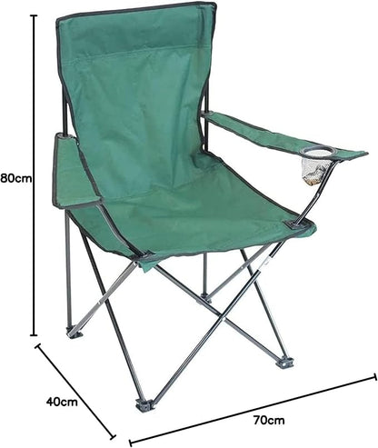 Episent set of 2 camping chairs lightweight folding portable chairs with cup holder side pocket 120kg capacity for outdoor fishing picnics travel