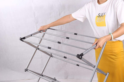 EPISENT Episet 3-Tier Extendable Clothes Drying Rack – Space-Saving, Folding & Retractable – Indoor Laundry Airer for Efficient Drying
