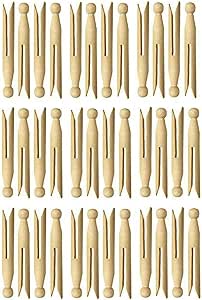 EPISENT | Wooden Dolly Pegs |11 cm | Clothes Pegs | Washing Line Pegs | Laundry Pegs | Woodcraft | For Making Doll, Craft & Decoration 
