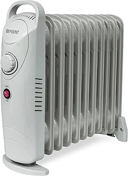 EPISENT 11 FINS Oil Filled Radiator  Portable Electric ??? ?????? with Adjustable Thermostat, Overheat Protection & Carry Handle  Energy-Efficient Heater for Home, Office & Any Room