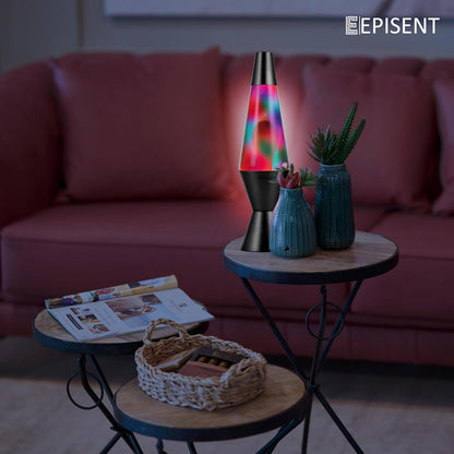 EPISENT Mood Lamp 14.5 - Retro Lamp - Beautiful Liquid Wax Lamp - Night Light for Home Office Décor - Electrically Operated - Great Gift for Kids & Adults - Relaxing Lamp (Grafitti)