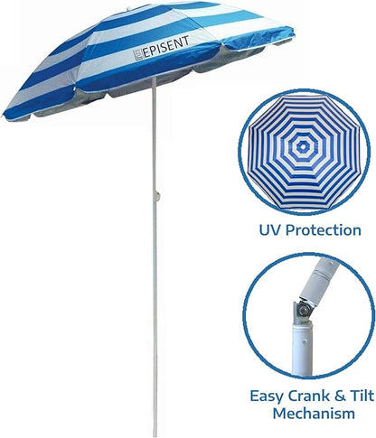 7L Fillable Parasol Base – Water or Sand Weighted Garden Umbrella Stand | Durable Weatherproof Plastic, Anti-Tip Design, Adjustable Fit for Patio Parasols, Easy-Fill Cap, 40cmDiameter