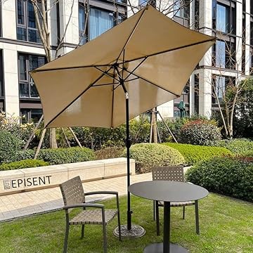 EPISENT 9KG Heavy Duty Parasol Base with Adjustable Tightening Knob, Weather-Resistant Umbrella Stand for Garden, Patio, Deck, Outdoor - Fits Various Pole Sizes