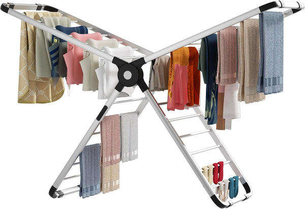 EPISENT Aero Dry Series X Electric Heated Clothes Airer | 26 Heated Rails with 9H Timer & Touch Control Panel | Fast, Energy-Efficient Drying Solution for Laundry