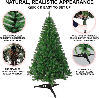 EPISENT Christmas Tree - Xmas Tree Realistic Natural Branches - Natural Realistic Appearance - Artificial Christmas Tree - Quick And Easy To Set Up - Home Decoration