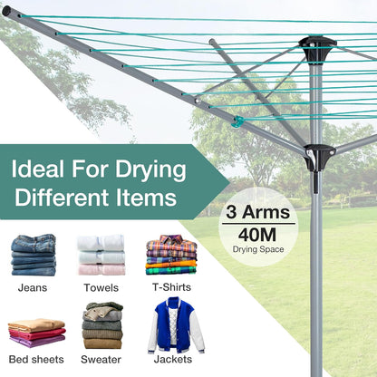 EPISENT Rotary Airer and Parasol Stand