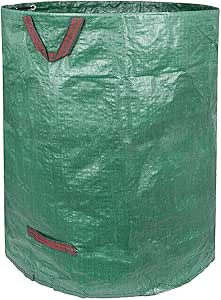 EPISENT | Reusable Heavy Duty Garden Waste Sack | 2 Bags | 150L | Green Garden Waste Bag with Handle | Waterproof & Reusable