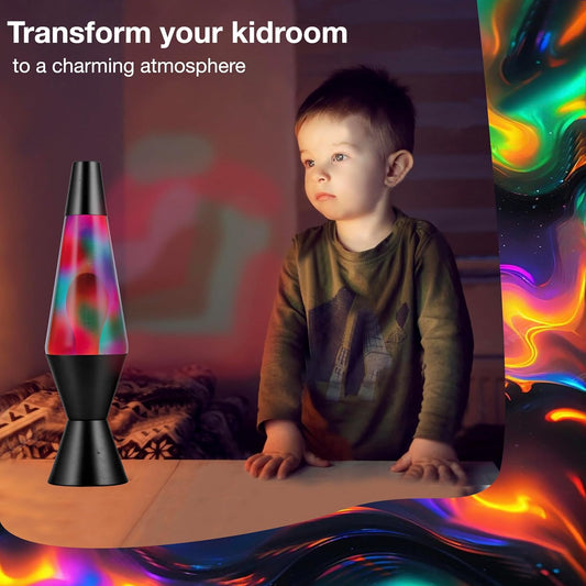 EPISENT Mood Lamp 14.5 - Retro Lamp - Beautiful Liquid Wax Lamp - Night Light for Home Office Décor - Electrically Operated - Great Gift for Kids & Adults - Relaxing Lamp (Grafitti)