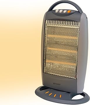 EPISENT Quartz Halogen Heater - Electric Heater with 400W-1200W Heat Setting - Super Silent Overheat & Tip-Over Protected Room Heaters- Ideal for Home, Office, & Garages