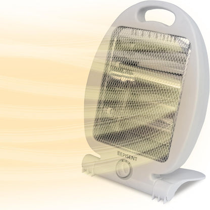 EPISENT Quartz Halogen Heater - Electric Heater with 400W-1200W Heat Setting - Super Silent Overheat & Tip-Over Protected Room Heaters- Ideal for Home, Office, & Garages