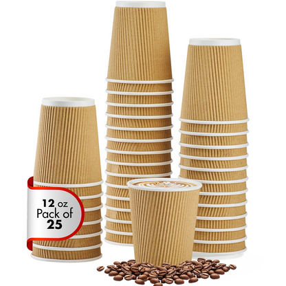 EPISENT Disposable Cups - 12oz & 8oz Bulk Pack, 100 Count, Eco-Friendly, Premium Plastic, Perfect for Party, Office, Home Use, Leakproof & Durable
