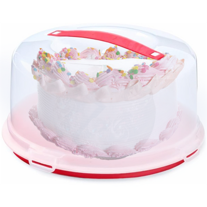 EPISENT Large Cake Box - With Lockable Lid & Carry Handles - Cake Storage Container - Portable Plastic Cake Carrier - Suitable for 11 inch Cake - For Cakes, Cookies,
