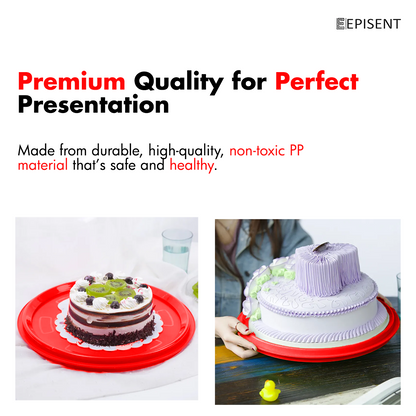 EPISENT Large Cake Box - With Lockable Lid & Carry Handles - Cake Storage Container - Portable Plastic Cake Carrier - Suitable for 11 inch Cake - For Cakes, Cookies,