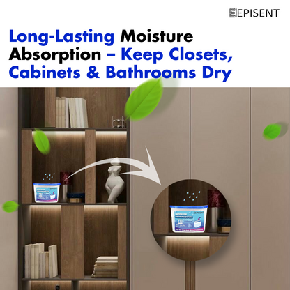 EPISENT | 1000ml XL Interior Dehumidifier - Moisture Absorber Pack of 5 | Effective for Large Rooms and Spaces | Helps Prevent Damp, Mold, Mildew, and Condensation