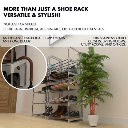 EPISENT 3 Tier Shoe Storage Rack – Space Saving Shoe Standing Tower – Durable And Stable – Waterproof