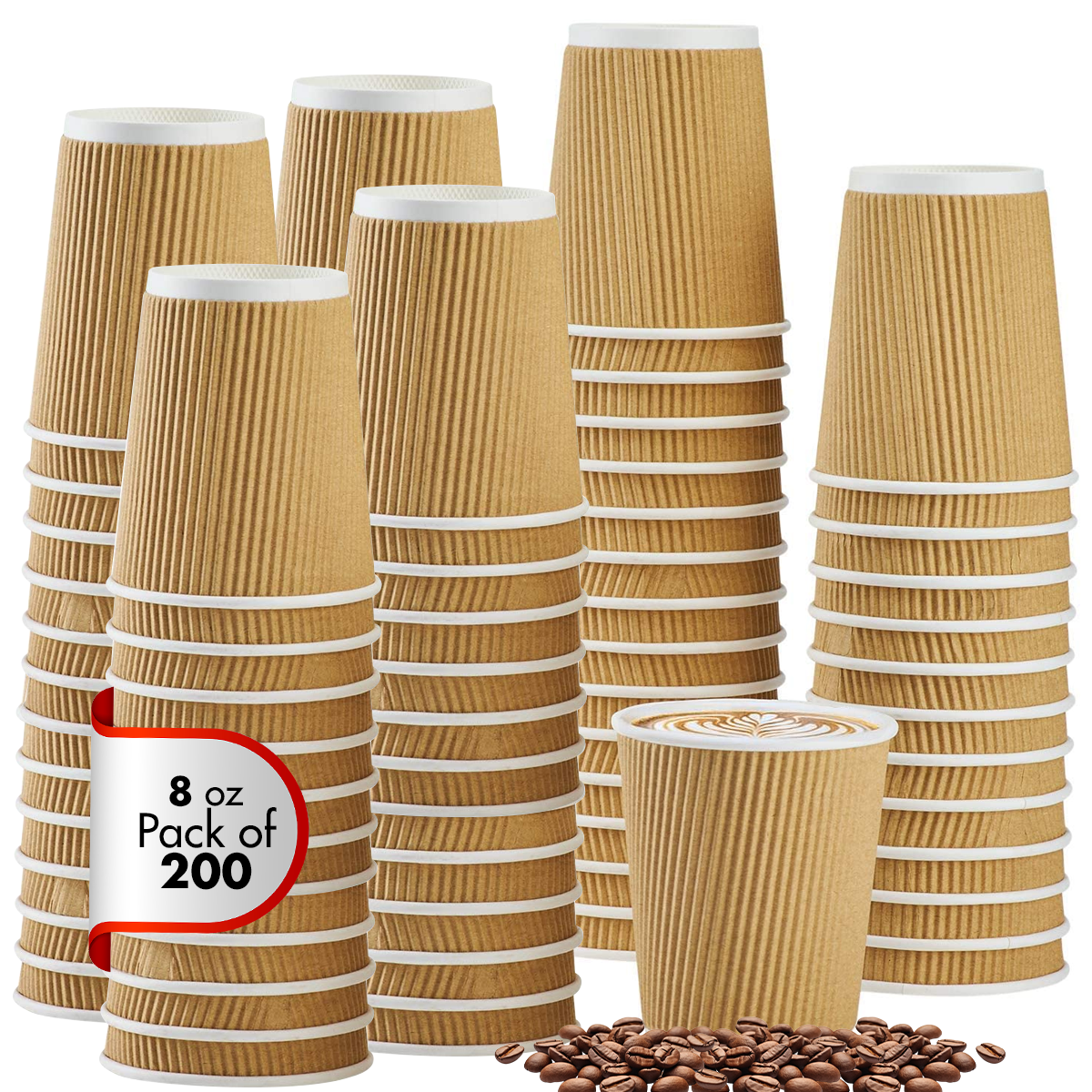 EPISENT Disposable Cups - 12oz & 8oz Bulk Pack, 100 Count, Eco-Friendly, Premium Plastic, Perfect for Party, Office, Home Use, Leakproof & Durable